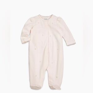 Polo Ralph Lauren Baby Girl's Embroidered Rosette Cotton Footie Size 3M